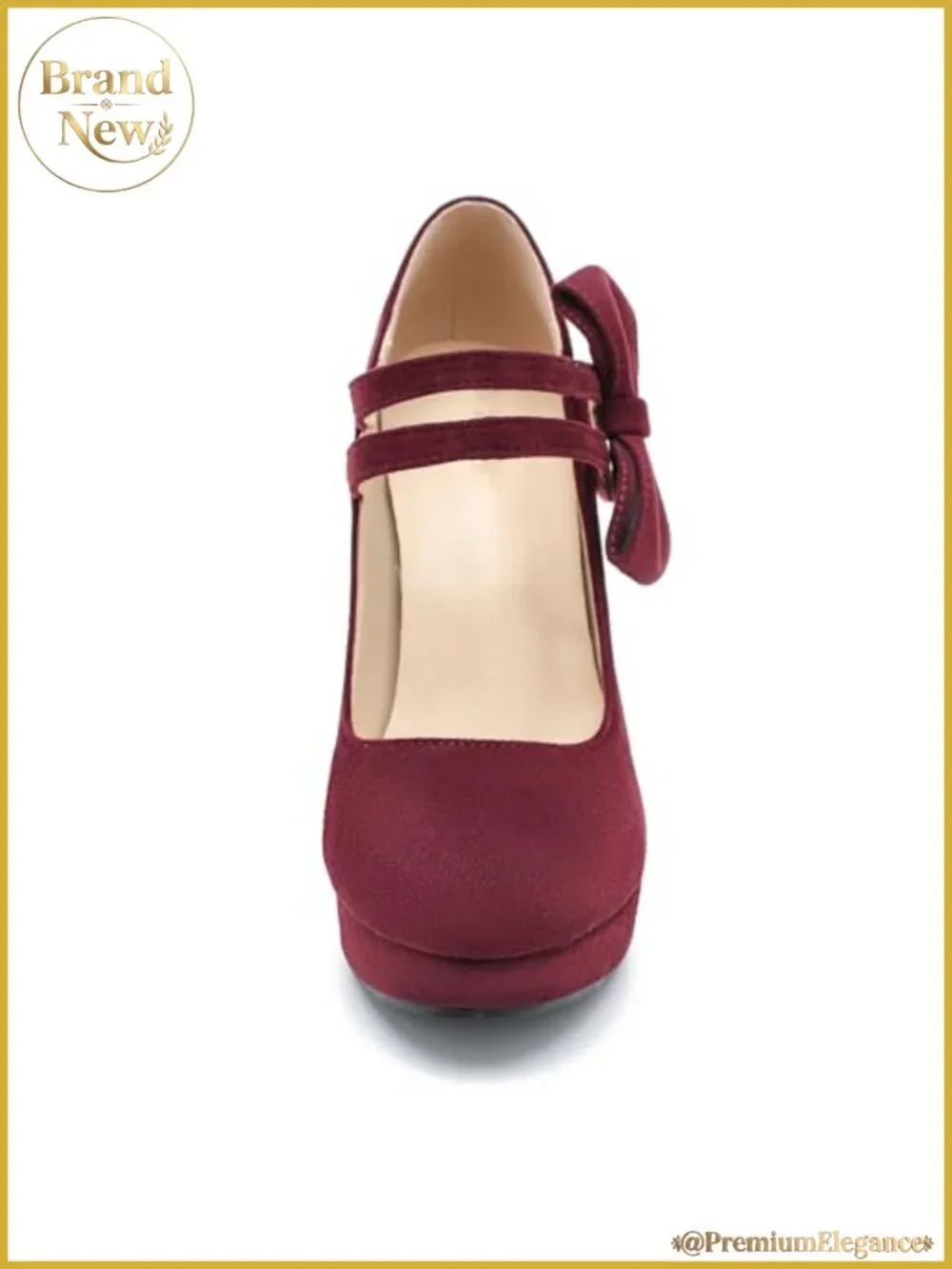 Mary Jane Platform Pumps Bow Block Heel Dress Shoes